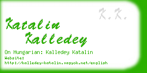 katalin kalledey business card